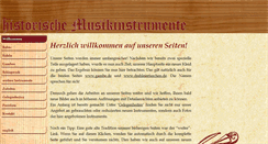 Desktop Screenshot of historische-musikinstrumente.de